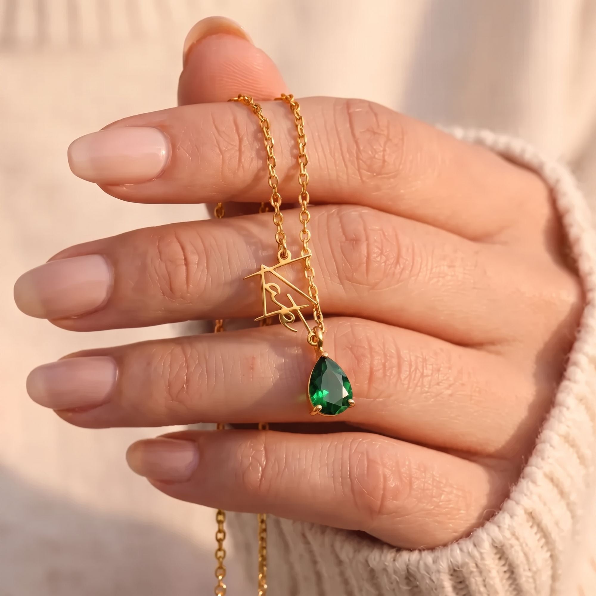 Aan Mijn Dochter – Ik Ben Trots Op Jou – Gepersonaliseerde Ketting Met Geboortesteen