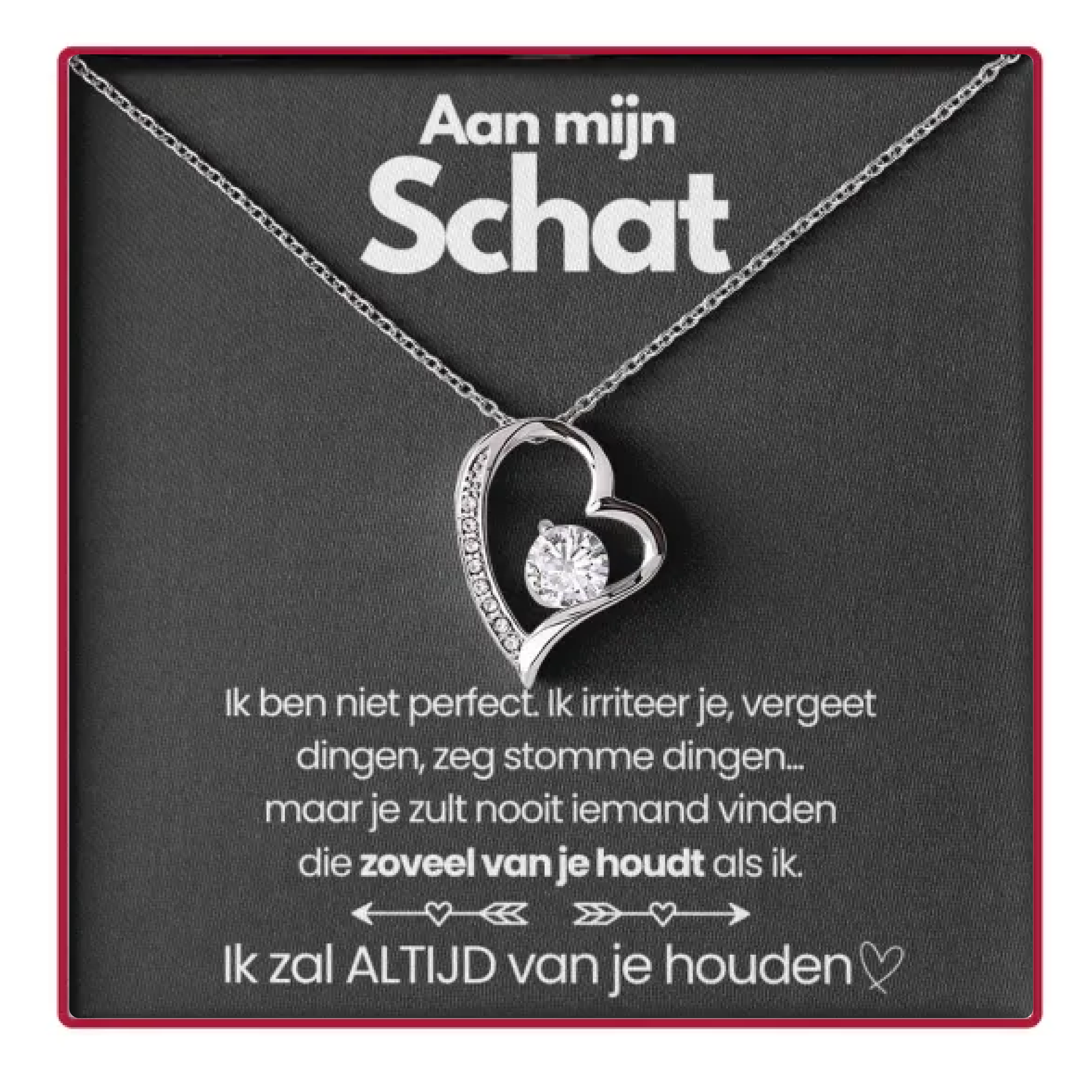 Aan Mijn Schat - Ik Zal Altijd Van Je Houden - Eeuwige Rozenbox - CustomLove.nl