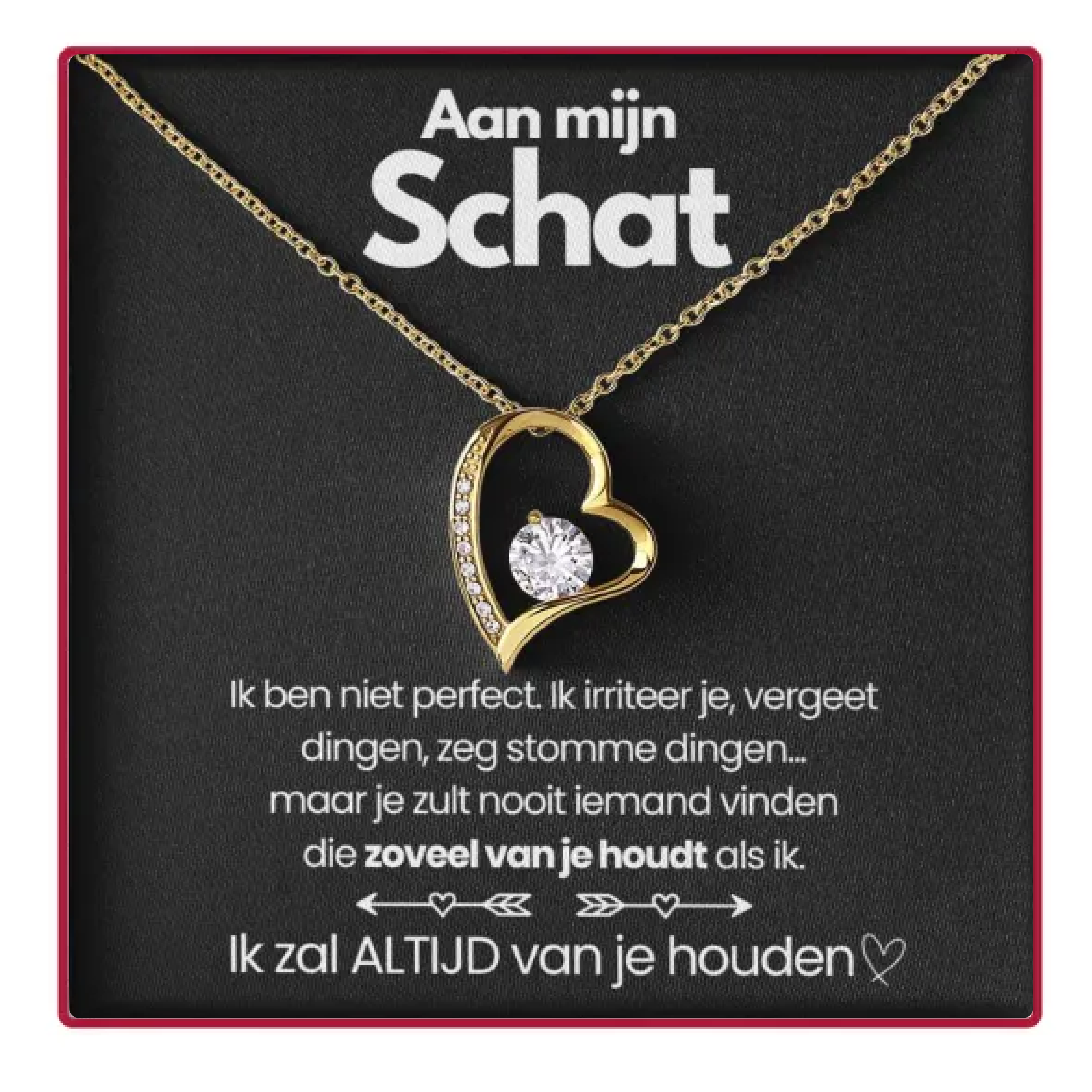 Aan Mijn Schat - Ik Zal Altijd Van Je Houden - Eeuwige Rozenbox - CustomLove.nl