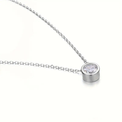 Gepersonaliseerde Ketting Met Ronde Geboortesteen - Dames Ketting