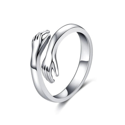 Zilveren Knuffel Ring Met Kaartje - CustomLove.nl