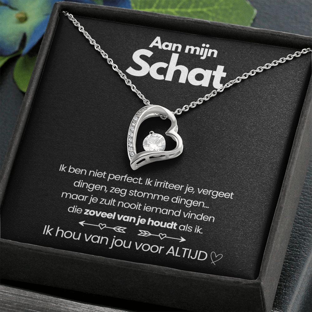 Hart Ketting - Aan mijn Schat - Gratis Oorbellen