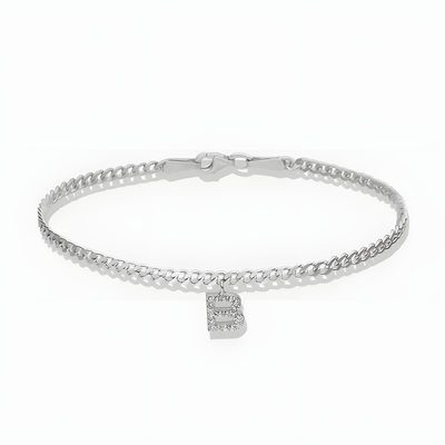 Gourmet Armband 'Initial' met Zirkonia