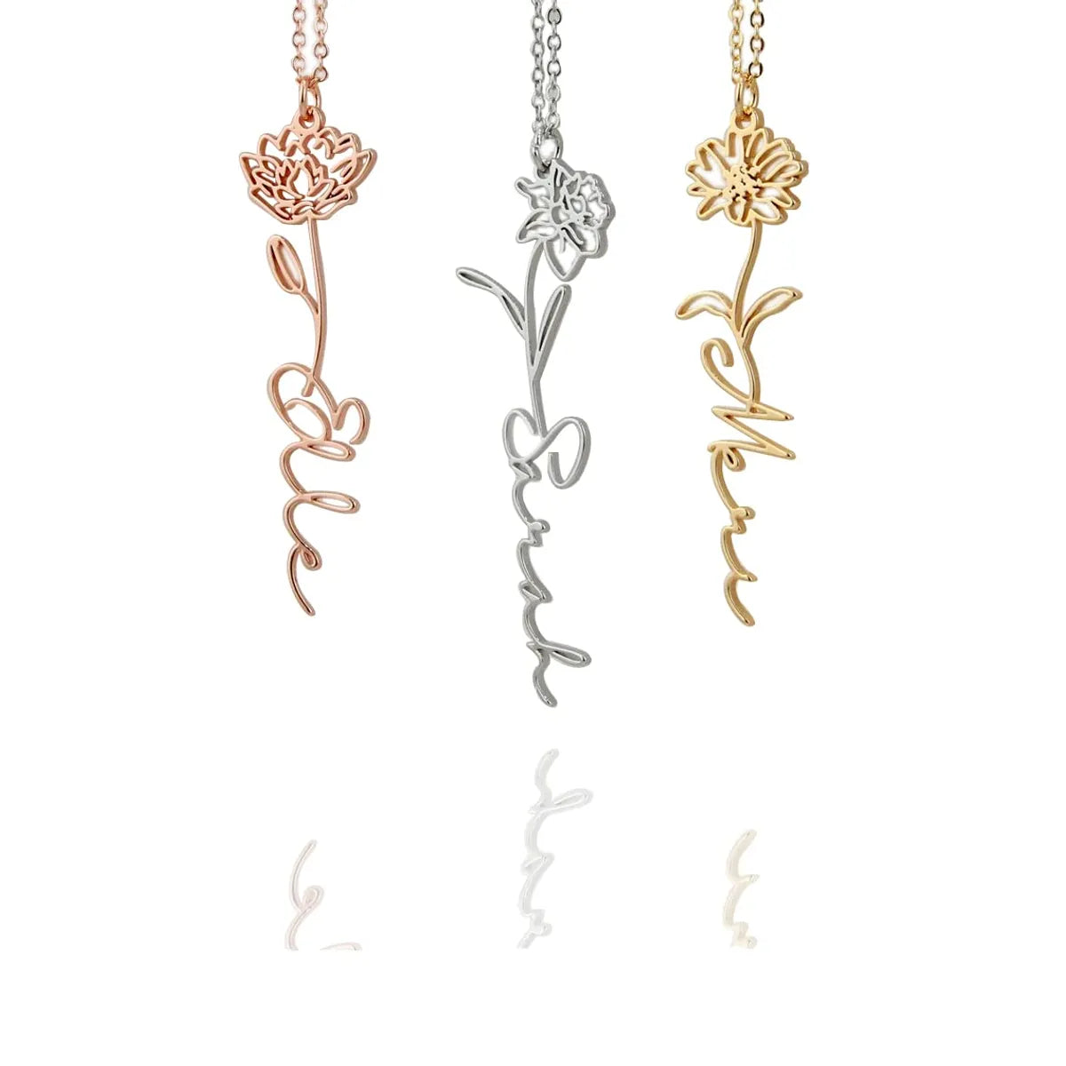 Gepersonaliseerde Geboortebloem Ketting