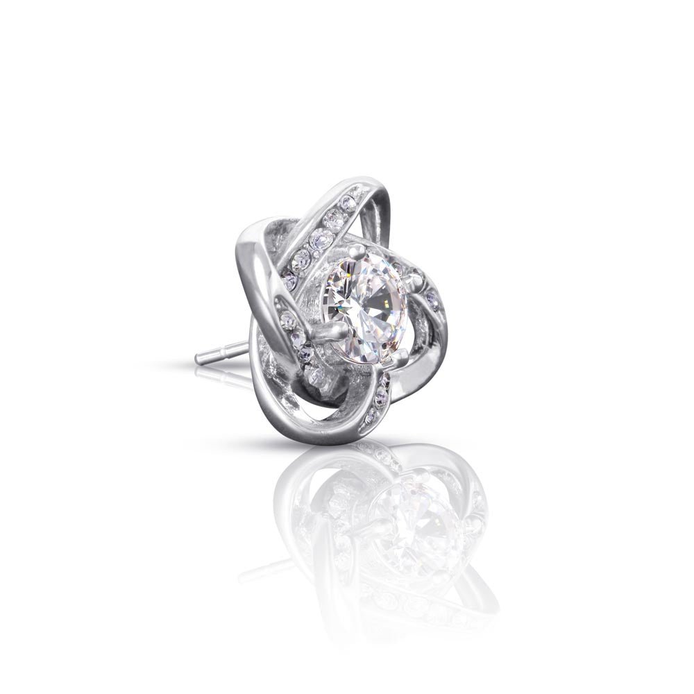 Diamant Knot Oorbellen - CustomLove.nl