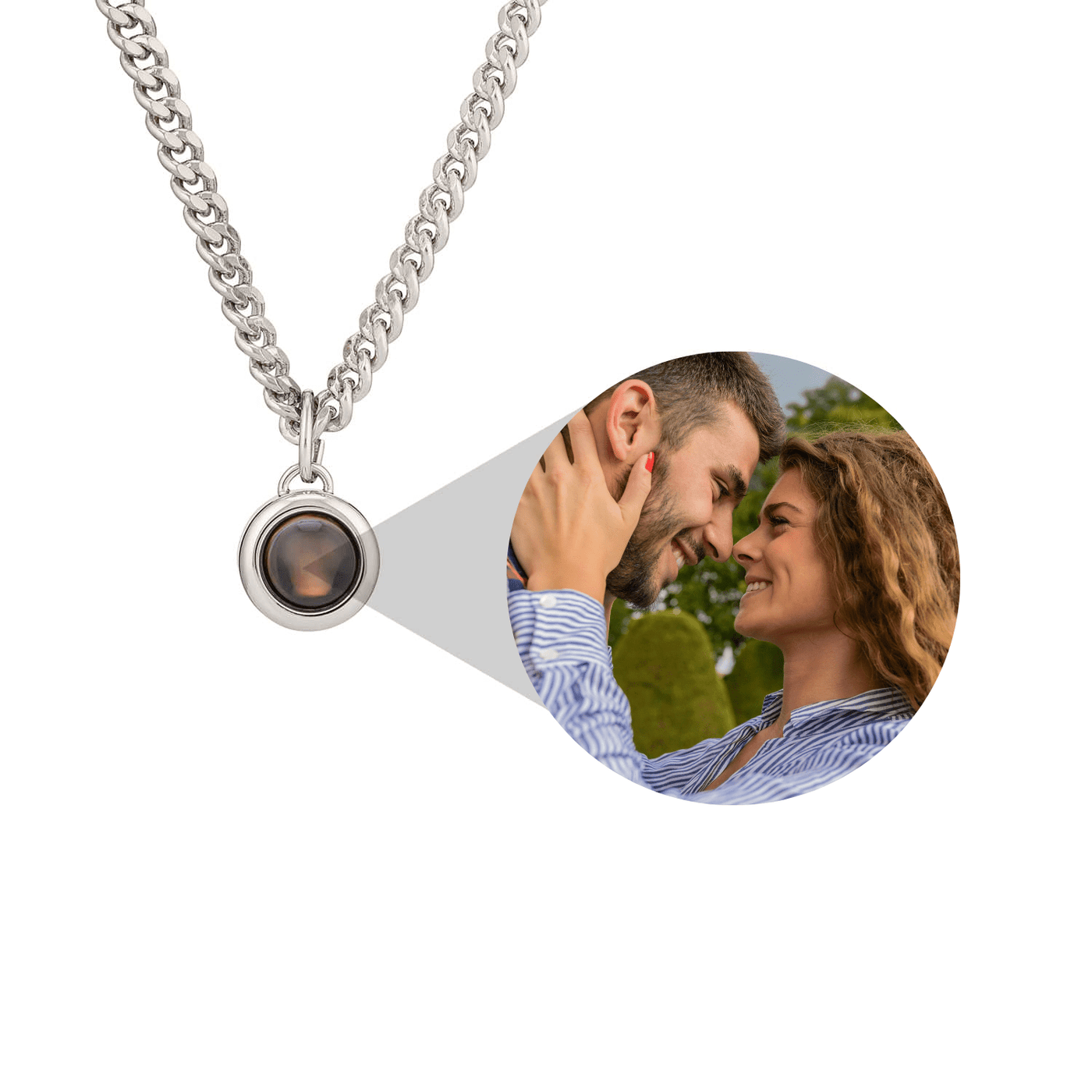 Gepersonaliseerde Curb Chain Fotoketting