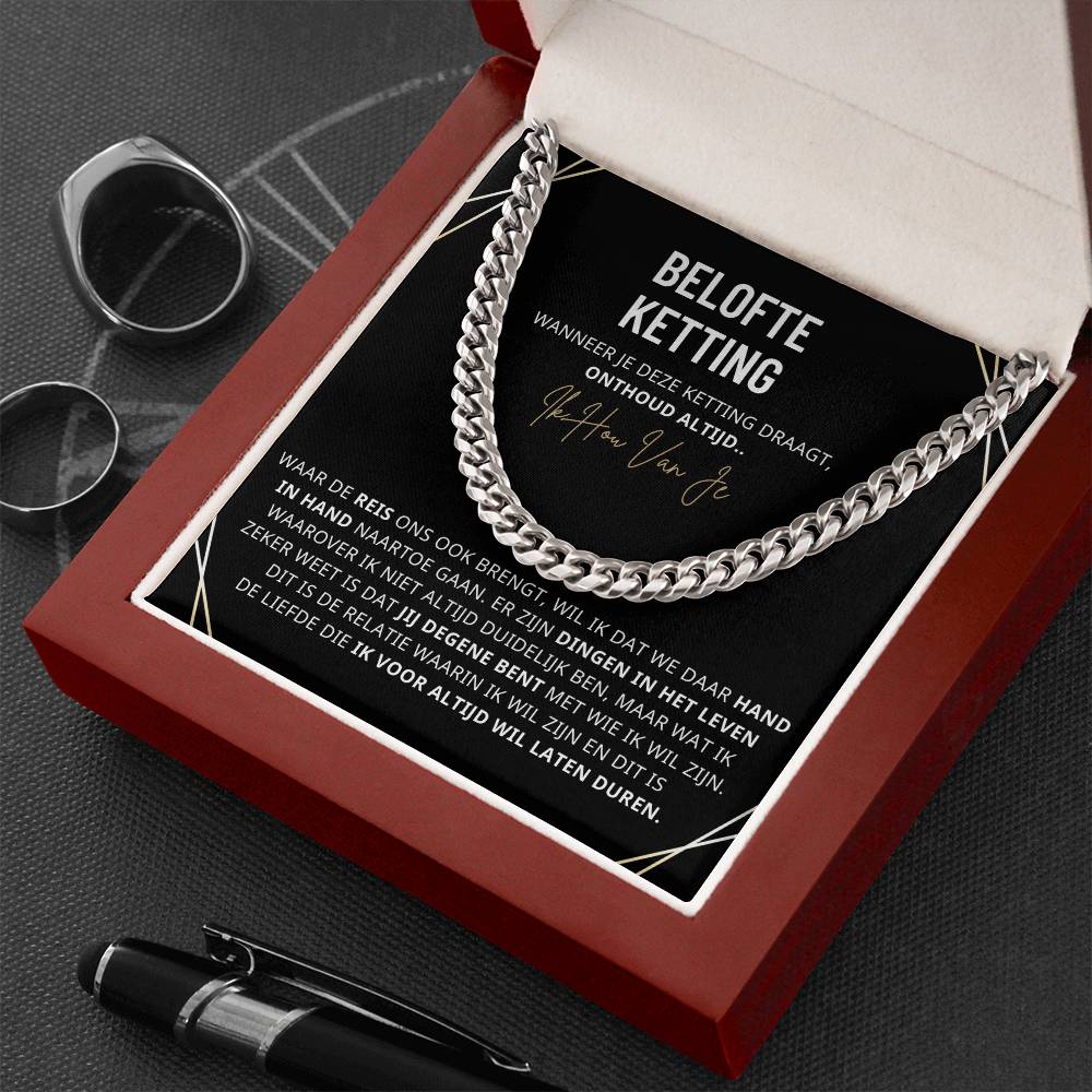Aan Mijn Man -  De liefde die ik voor altijd wil laten duren - Cuban Chain - CustomLove.nl