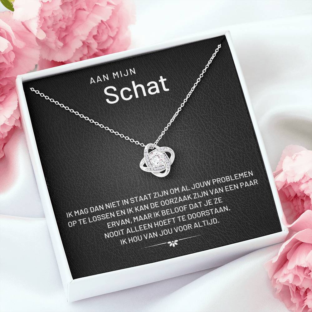 Aan Mijn Schat - Ik hou voor altijd en eeuwig van jou - Love Knot Ketting