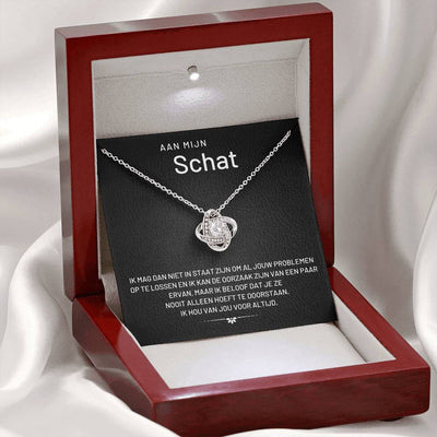 Aan Mijn Schat - Ik hou voor altijd en eeuwig van jou - Love Knot Ketting