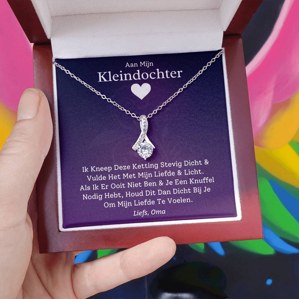 Aan Mijn Kleindochter - Als Ik Er Ooit Niet Ben - 14k Witgoud Ketting