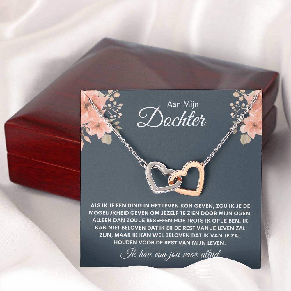 Aan Mijn Dochter - Ik ben trots op je - Harten ketting - CustomLove.nl