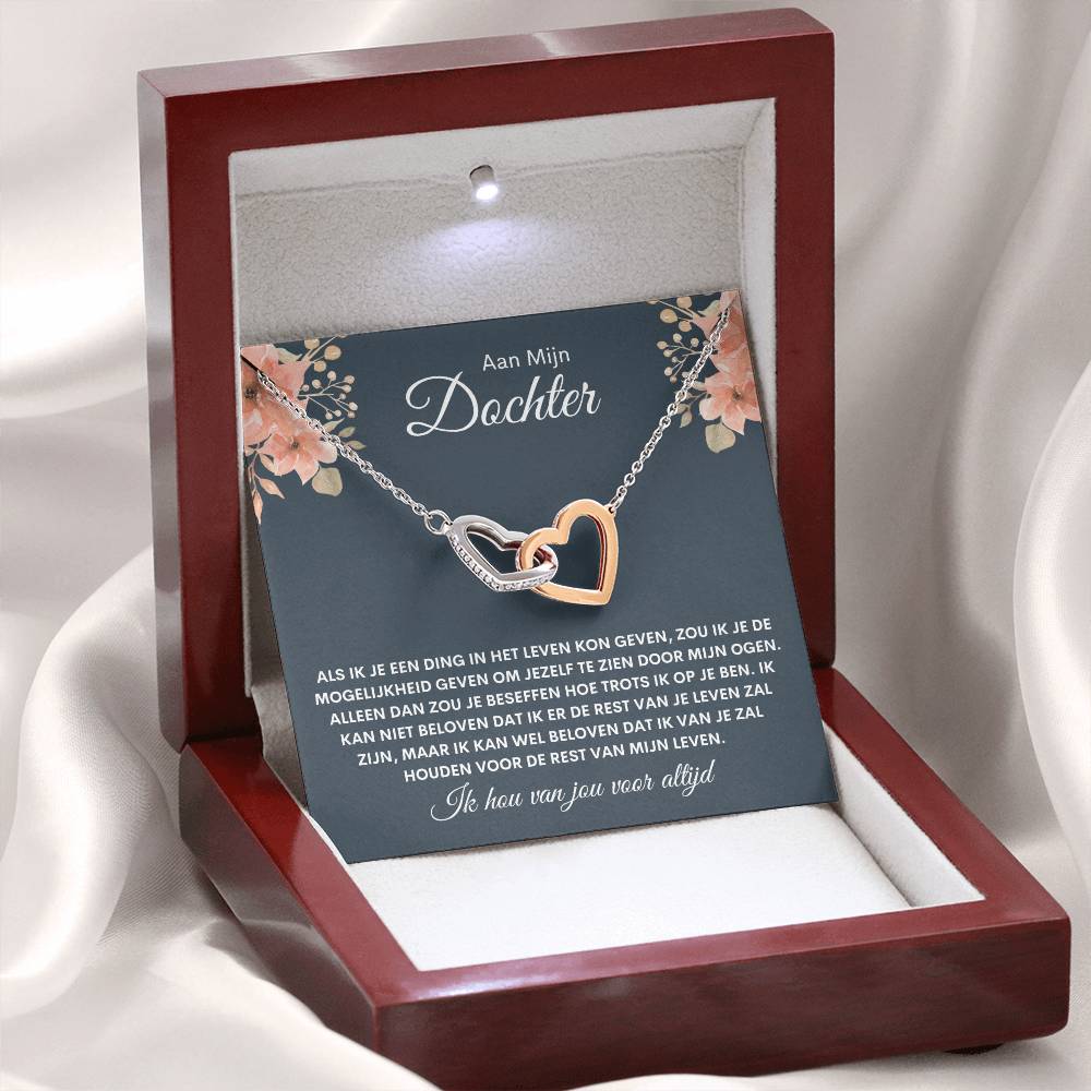 Aan Mijn Dochter - Ik ben trots op je - Harten ketting - CustomLove.nl
