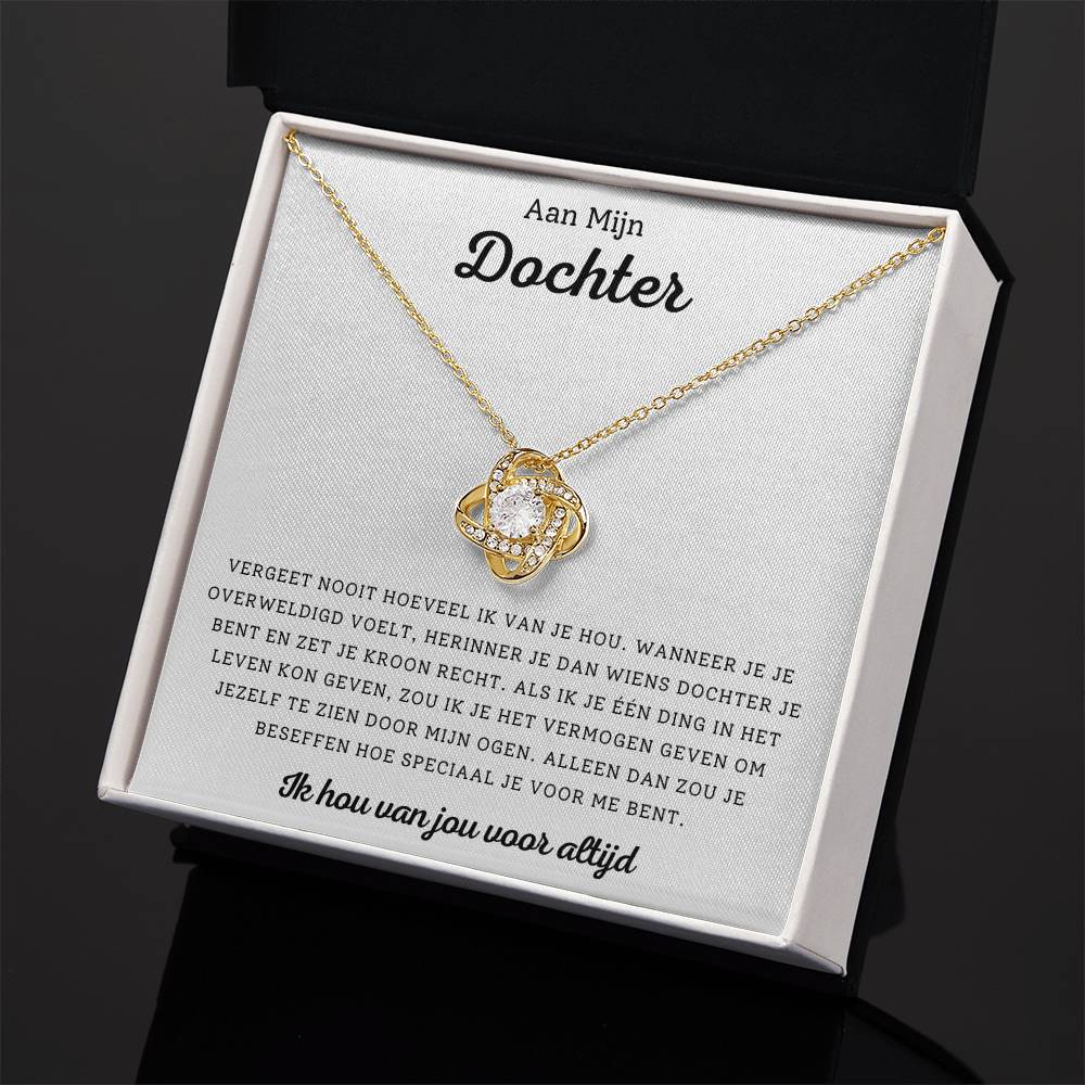 Aan Mijn Dochter - Hou van jou voor altijd - Love Knot Ketting