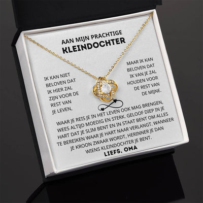 Aan Mijn Kleindochter - Ik ben hier voor jou - Love Knot Ketting