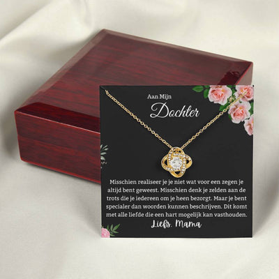 Aan Mijn Dochter - Jij bent een zegen - Love Knot Ketting - CustomLove.nl
