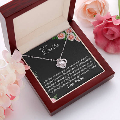 Aan Mijn Dochter - Jij bent een zegen - Love Knot Ketting - CustomLove.nl