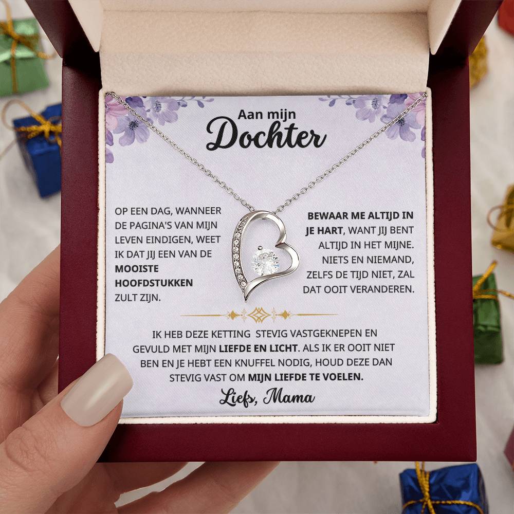 Aan Mijn Dochter - Mijn liefde en licht - Hart ketting - CustomLove.nl