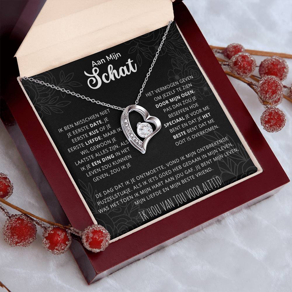 Aan Mijn Schat - Jij bent mijn liefde, mijn leven, mijn beste vriend - Hart Ketting - CustomLove.nl