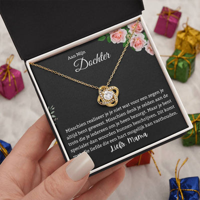Aan Mijn Dochter - Jij bent een zegen - Love Knot Ketting - CustomLove.nl