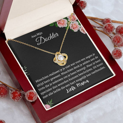 Aan Mijn Dochter - Jij bent een zegen - Love Knot Ketting - CustomLove.nl
