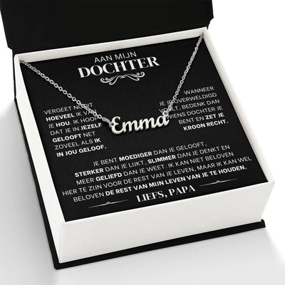 Aan Mijn Dochter - Ik geloof in jou - Gepersonaliseerde Naam Ketting