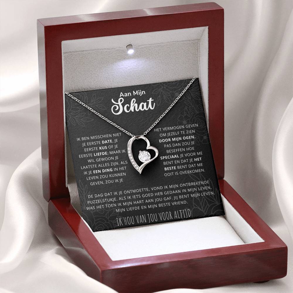 Aan Mijn Schat - Jij bent mijn liefde, mijn leven, mijn beste vriend - Hart Ketting - CustomLove.nl