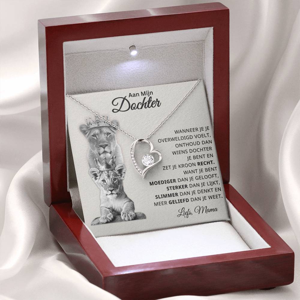 Aan Mijn Dochter - Je bent moediger, sterker, slimmer en geliefd - Hart ketting - CustomLove.nl