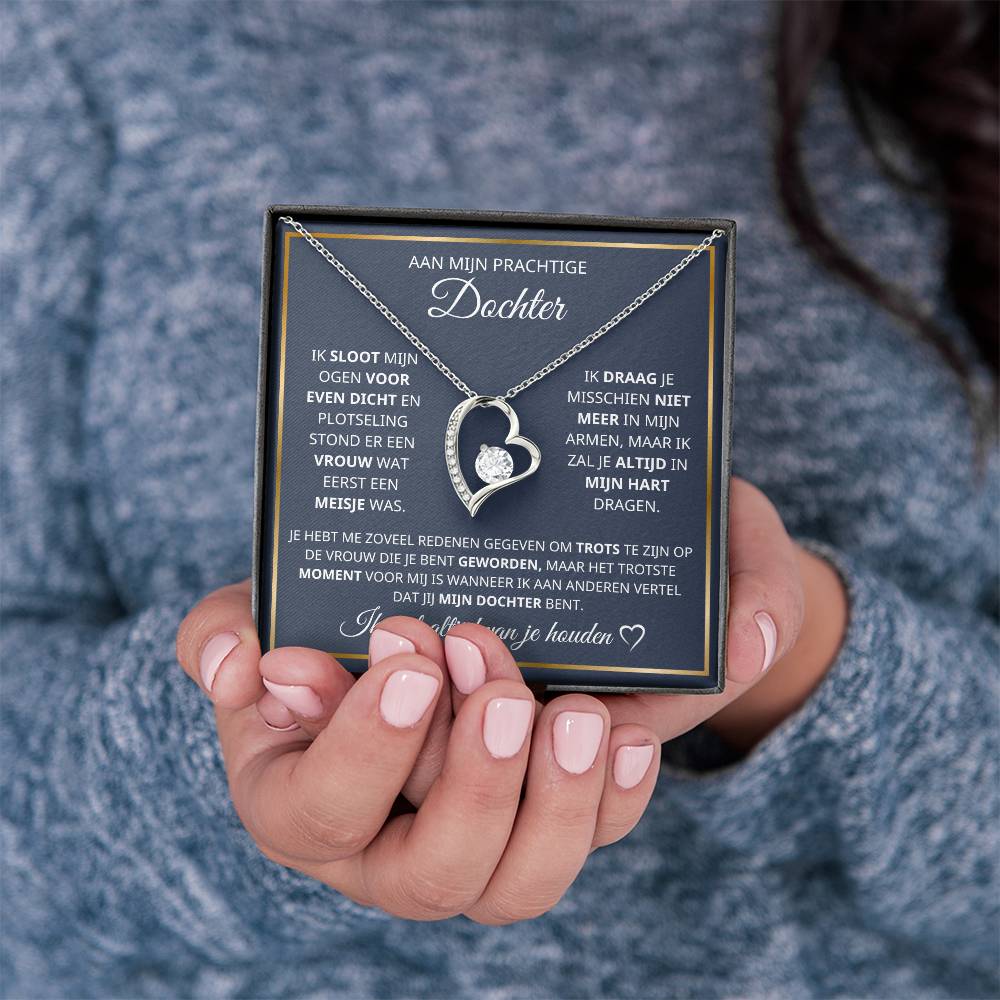 Aan Mijn Dochter - Luxe Cadeau - Hart Ketting - CustomLove.nl