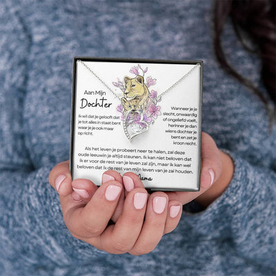 Aan Mijn Dochter - Hart ketting - Leeuwin - Liefs Mama - CustomLove.nl