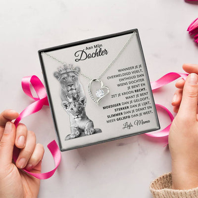 Aan Mijn Dochter - Je bent moediger, sterker, slimmer en geliefd - Hart ketting - CustomLove.nl