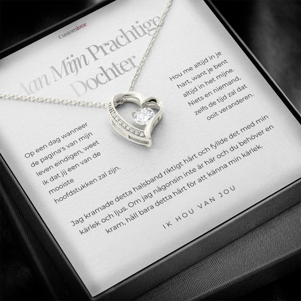 Aan Mijn Dochter - Ik hou van jou - Forever Love Ketting