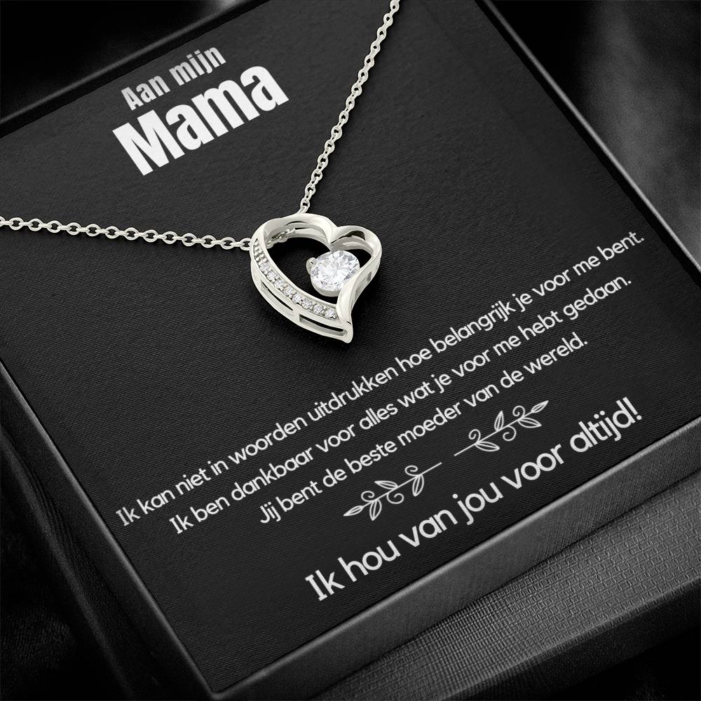 Aan Mijn Mama - Ik hou van jou voor altijd - Hart ketting - CustomLove.nl