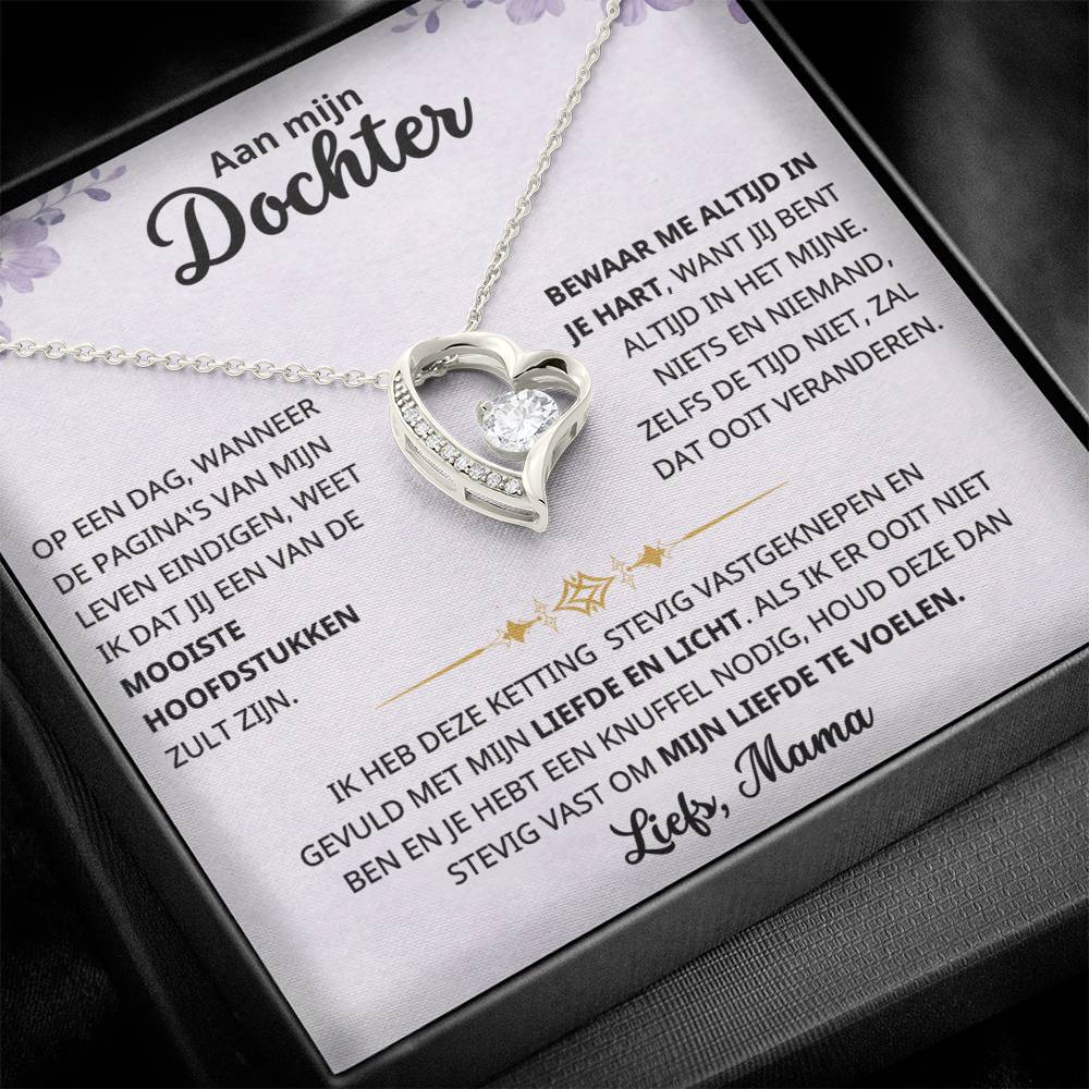 Aan Mijn Dochter - Mijn liefde en licht - Hart ketting - CustomLove.nl