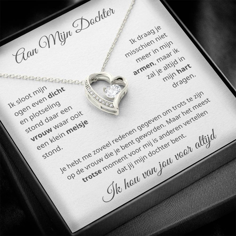 Aan Mijn Dochter - Ik Ben Trots Op Je - Hart Ketting - CustomLove.nl