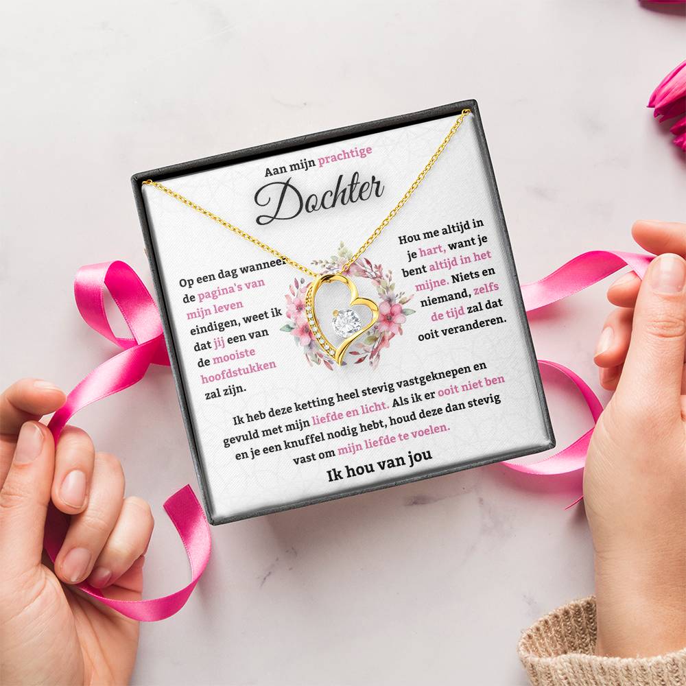 Aan Mijn Dochter - Ik hou van jou - Hart Ketting - CustomLove.nl
