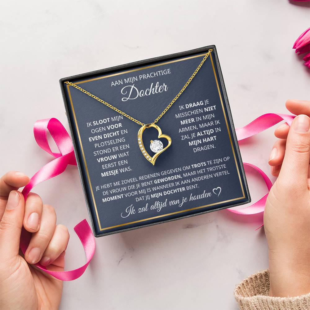 Aan Mijn Dochter - Luxe Cadeau - Hart Ketting - CustomLove.nl