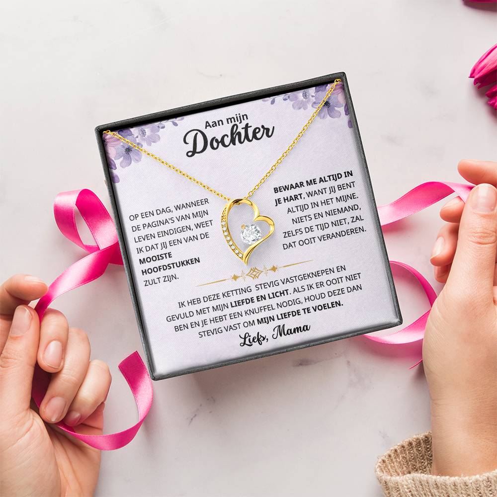 Aan Mijn Dochter - Mijn liefde en licht - Hart ketting - CustomLove.nl