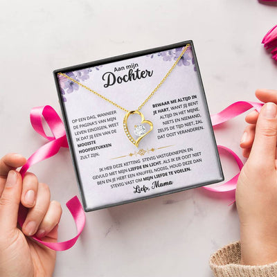 Aan Mijn Dochter - Mijn liefde en licht - Hart ketting - CustomLove.nl