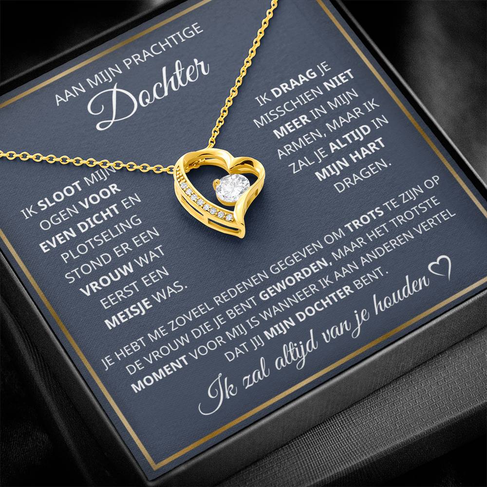Aan Mijn Dochter - Luxe Cadeau - Hart Ketting - CustomLove.nl