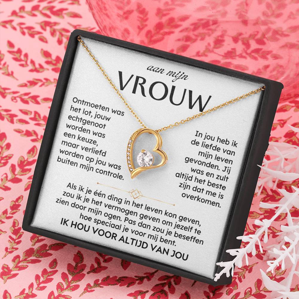 Aan Mijn Vrouw - Ik hou altijd en voor altijd van jou - Hart ketting - CustomLove.nl