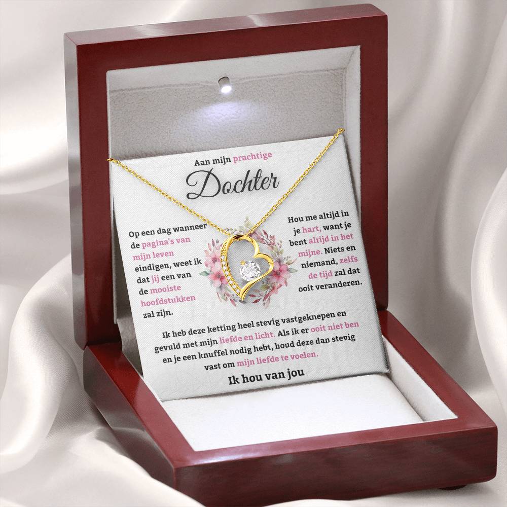 Aan Mijn Dochter - Ik hou van jou - Hart Ketting - CustomLove.nl