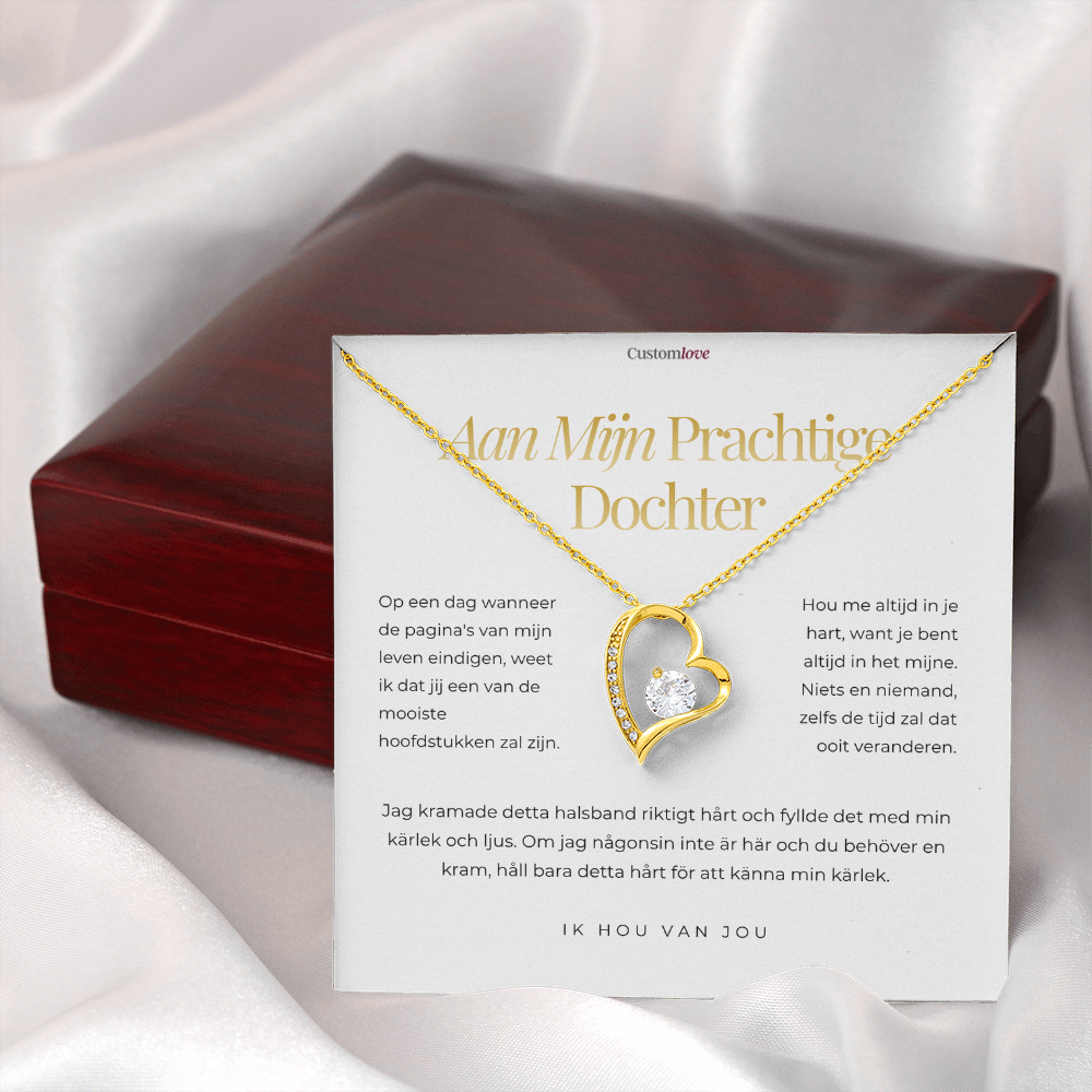 Aan Mijn Dochter - Ik hou van jou - Forever Love Ketting