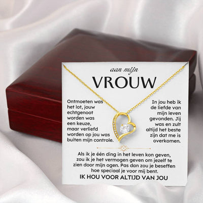 Aan Mijn Vrouw - Ik hou altijd en voor altijd van jou - Hart ketting