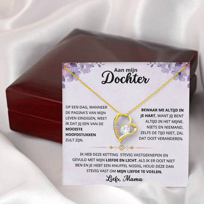 Aan Mijn Dochter - Mijn liefde en licht - Hart ketting - CustomLove.nl
