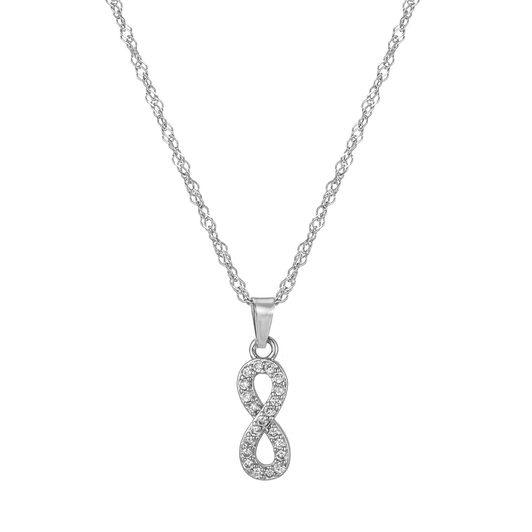 Letter Ketting met Zirkonia