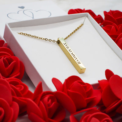 Gegraveerde Bar Ketting - CustomLove.nl